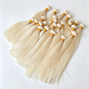 Wholesale 613 Straight Blonde Virgin <b>Human</b> Hair Bundles Brazilian Remy Hair Weave Extensions 10-32 Inch Soft Blonde Hair Bundles - Product Image 2