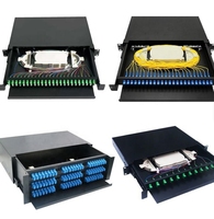HONDAO 1U 2U 3U 4U 24 port LC konektor Odf jenis laci Panel Patch serat dengan 1 tahun garansi