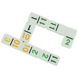 Juego de Dominó Doble 12 Personalizado de Fábrica, 91 Piezas con Fichas Numeradas, 9 Trenes Mexicanos de Plástico de Colores en Caja de PVC para Casino - Product Image 6