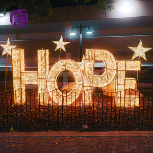 Custom Christmas LED Letter <b>Lights</b> IP65 Waterproof with <b>Wireless</b> Control for Outdoor Party Events - Product Image 2