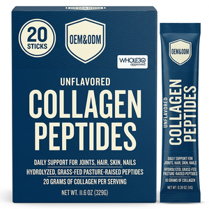 Poudre de peptides de <span class=keywords><strong>collagène</strong></span> OEM non aromatisée, la meilleure source de protéines <span class=keywords><strong>pour</strong></span> les <span class=keywords><strong>articulations</strong></span> et la peau, provenant de bovins nourris à l'herbe et élevés en pâturage. - Product Image 1