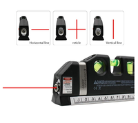 Niveau laser multifonctionnel pour la décoration domestique infrarouge, niveau à ligne croisée à angle droit, outil de travail du bois