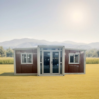 Casa Contenedor Prefabricada Plegable y Expandible de Lujo de 2 Dormitorios, 40FT x 20FT, de Bajo Costo, en Venta