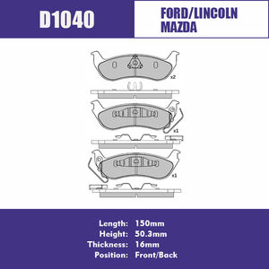 Pastillas de freno de nueva condición para Lincoln Town Car para Ford Crown <span class=keywords><strong>Victoria</strong></span> Truck Ranger 4WD - Product Image 2
