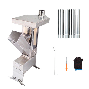 Poêle <span class=keywords><strong>à</strong></span> <span class=keywords><strong>bois</strong></span> manuel LULING HJ600 toutes saisons en acier inoxydable pour le camping - Product Image 1