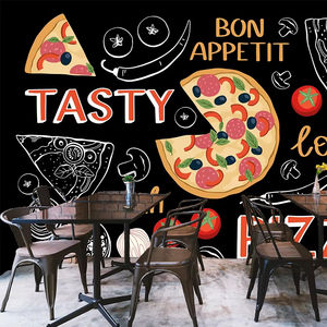 Papel Tapiz <span class=keywords><strong>de</strong></span> Pizzas para Decoración <span class=keywords><strong>de</strong></span> Paredes <span class=keywords><strong>de</strong></span> Restaurantes, Murales <span class=keywords><strong>de</strong></span> Pared Modernos <span class=keywords><strong>de</strong></span> Seda Impermeables - Product Image 1