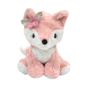 Peluche personnalisée en forme de renard fleuri, douce et rose, pour la décoration de chambre et les cadeaux - Product Image 6