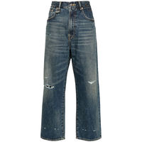 Jeans en denim déchiré multi-lavage sur mesure pour femmes, coupe large et droite, livraison rapide, jeans personnalisés pour femmes