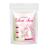 Sachets de tisane aux roses et aux mûres séchées avec du yam et de la réglisse, mélange naturel sans caféine