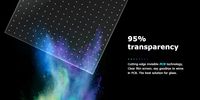 Module d'écran LED transparent A et B 10x39,5 pouces, raccordement sans joint pour murs rideaux et projets de façade