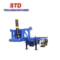 20Ft Dump Container Remorque Châssis 20 Pieds 2 Essieux Basculement Conteneur Châssis Dumper