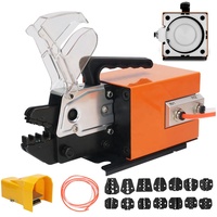 Machine à sertir les bornes pneumatiques Naibao AM-10 en acier au carbone, style européen, avec interrupteur au pied, portable, pour fils et câbles