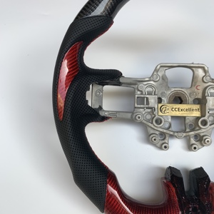Volant en fibre de carbone noir brillant et rouge Ccexcellent à <span class=keywords><strong>prix</strong></span> de gros pour <span class=keywords><strong>Ford</strong></span> <span class=keywords><strong>Mustang</strong></span> <span class=keywords><strong>GT</strong></span> Shelby 2015 <span class=keywords><strong>2016</strong></span> 2017 - Product Image 4