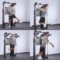 Gimnasio equipo de fitness pin cargado Power rack cable crossover Smith máquina Squat rack entrenador multifuncional