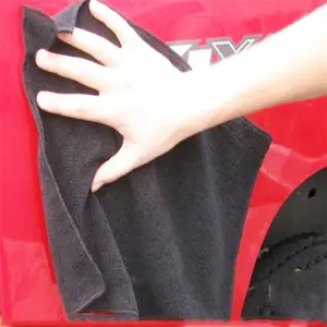 Customized Black Color Home Textile Microfiber Towel With Logo For Car Cleaning