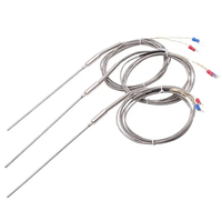 Sonda de acero inoxidable con rosca NPT Pt100 de 1/8 ", Sensor de alta temperatura, termopar de gases de escape tipo K