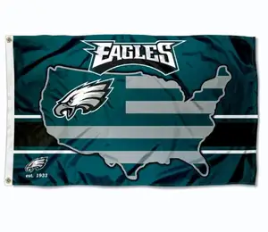 Individuelles neues NFL Philadelphia Eagles Kartenlogo Flagge und Banner