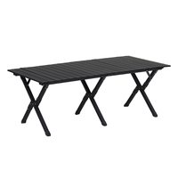 Meubles d'extérieur modernes personnalisés, tables de camping pliantes portables légères en alliage d'aluminium, capacité de 30 kg