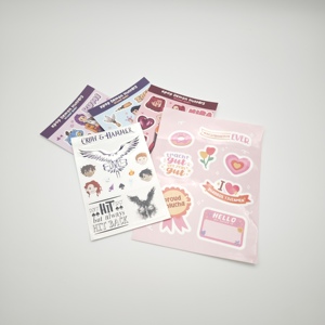 High Quality Promotion Adhesive White Vinyl PVC PET Sticker Label Kiss Cut Sticker Sheets