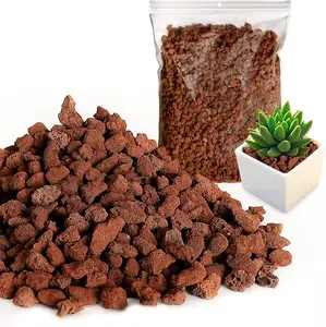 En gros Naturel Rouge Foncé Roches De Lave Granules Aménagement Décoratif Pour Bonsaï Cactus Plantes Succulentes Vase Remplisseurs