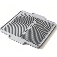 Tapis de table en silicone moderne, carré, réutilisable, imperméable, résistant à la chaleur et antidérapant pour cuisine, support pour casseroles et assiettes, séchage de vaisselle