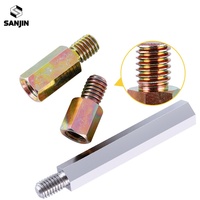 Entretoises hexagonales mâles et femelles en acier au carbone nickelé (M2, M2.5, M3, M4, M5, M6, M8) pour montage de carte mère PCB