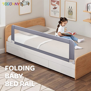 Barandilla de Seguridad Plegable para Bebés, Barrera Protectora Transpirable para Cuna, Protector de <span class=keywords><strong>Cama</strong></span> para Niños, para <span class=keywords><strong>Cama</strong></span> Queen Size - Product Image 1