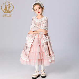 Agile Boutique Lolita Bambini <span class=keywords><strong>Abito</strong></span> Da Sera Le Ragazze Bigné Del Partito Del Vestito Dei Bambini Abiti Lunghi Con Copricapo Tulle <span class=keywords><strong>Abito</strong></span> Da Principessa - Product Image 5