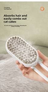 Spazzola per la rimozione dei peli di animali domestici 3 in 1 ricaricabile per la cottura a vapore spazzola per peli di cane gatto - Product Image 6