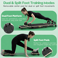 Pilates Reformer Madera Premium Fitness Energy Fit Pilates Board Reformer dengan Rel Geser, Dek Kayu Maple, dan Roda PU