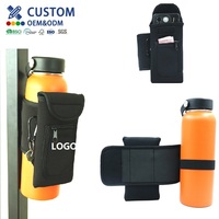 Sac à bouteille d'eau portable grande capacité avec logo personnalisé, étanche, pour fitness, 40 OZ, avec fermeture magnétique, pochette pour bouteille d'eau de sport