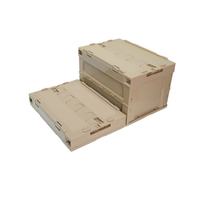 Có thể gập lại doanh thu trái cây gấp container Thùng nhựa Stackable bền Trái Cây Rau thùng dày nhựa hậu cần - Product Image 4