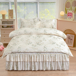 Princess Girls King-Size Bed Skirt with Pillowcase Bedsheet <b>Bedding</b> Sets - Product Image 6