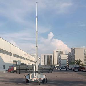 Châssis mobile solaire pour remorque avec système de levage électrique, système d'alimentation solaire, caméra de surveillance CCTV et stockage cloud - Product Image 1