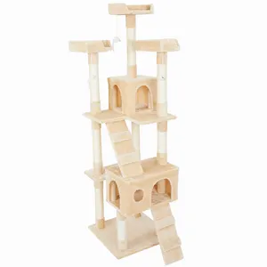 Juego de gatos para interiores CENTREL sisal CAT Tree rascador para gatos con juguetes para ratones