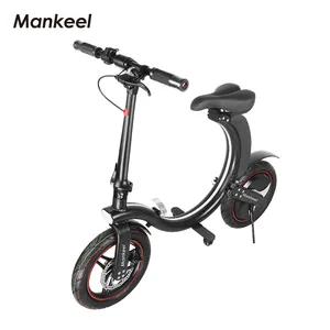 Manke MK114 2019 yeni tasarım E bisiklet 14 inç elektrikli Scooter yetişkinler için tam katlanır tekme bisiklet