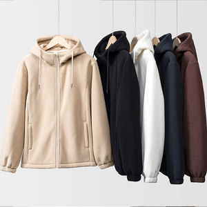 Veste polaire double face pour femmes, pour l'équitation, en gros, douce, antistatique, avec capuche et poches zippées - Product Image 2