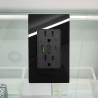 Prise murale intelligente Wi-Fi double prise standard US Tuya avec ports USB+C, compatible Alexa Google Home, contrôle vocal, minuterie et application à distance