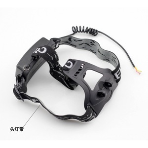 Boîtier de lampe frontale T6 avec sangle réglable pour lampe de vélo, lampe torche LED, matériau plastique, batterie non incluse - Product Image 2