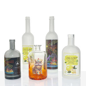 Toptan 700ml 750ml 1000ml cam şişe için özel Corks kap kapaklar ile içki brendi cin rom Tequila votka ruhları - Product Image 1