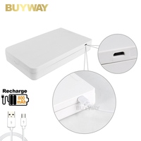 Mini miroir cosmétique pliable à LED avec rotation à 360 degrés, rechargeable par USB, ensemble de pinceaux de maquillage de voyage pour femmes