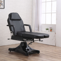 Hicod – lit de tatouage hydraulique rotatif noir, chaise de Piercing de tatouage de beauté