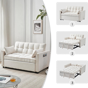 YILISTAR Vente en gros de canapé-lit <span class=keywords><strong>Futon</strong></span> convertible confort chambre salon banquette-lit fauteuil en velours pliable canapé-lit deux places pliant - Product Image 4