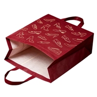 Sac en non-tissé laminé pour cadeau de Noël, impression couleur personnalisée, sac fourre-tout promotionnel pour les fêtes