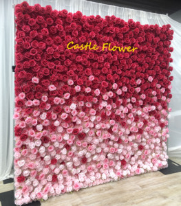 H-006 Forniture di Fabbrica: Parete Floreale Decorativa 2,4m <span class=keywords><strong>x</strong></span> 2,4m in Seta con Rose Bianche Artificiali per Eventi e Matrimoni - Product Image 5