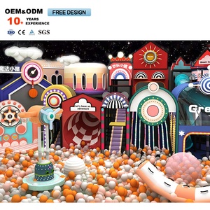 Casa de juegos para niños, conjunto de juegos interior comercial con tobogán temático de casa de colores y equipo de diversión - Product Image 4