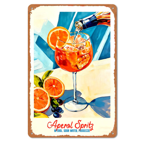 <span class=keywords><strong>Plaque</strong></span> en métal rétro Aperol Spritz, <span class=keywords><strong>plaque</strong></span> murale avec recette de <span class=keywords><strong>cocktail</strong></span>, décoration de bar et de maison, cadeau pour les amateurs de cocktails - Product Image 1