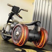 Nouveau design, tricycle électrique à deux places pour enfants, moto à pédales en plastique, télécommandée avec musique et éclairage pour garçons et filles