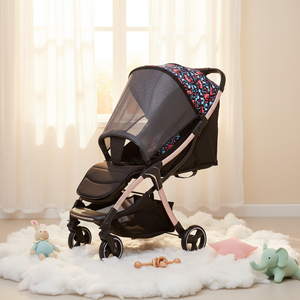Cochecito Doble Plegable Portátil de Lino para Gemelos, con Conector para Carrito de Bebé, Plegado con una Mano - Product Image 2