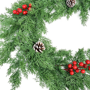 Guirlande de feuilles de pin artificielles Hua Zi 100cm 200cm Décoration d'intérieur Décoration de Noël - Product Image 3